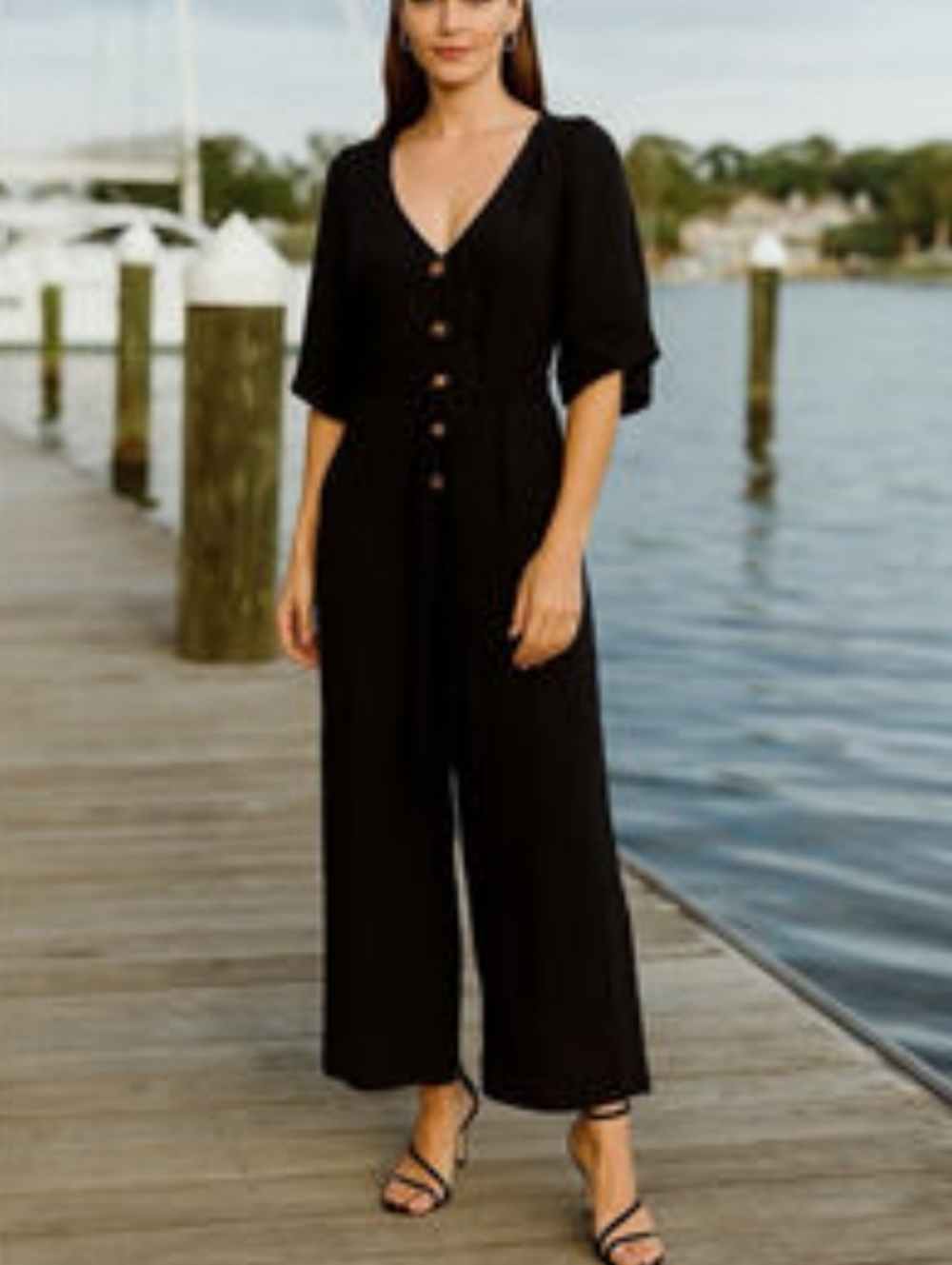 Rachel Pally Linen Jumpsuit Size Large